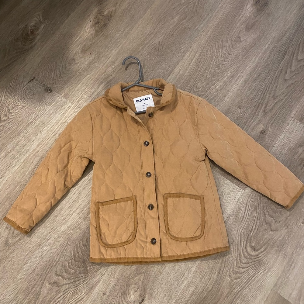 Old Navy Kids Quilted Camel Pea Coat